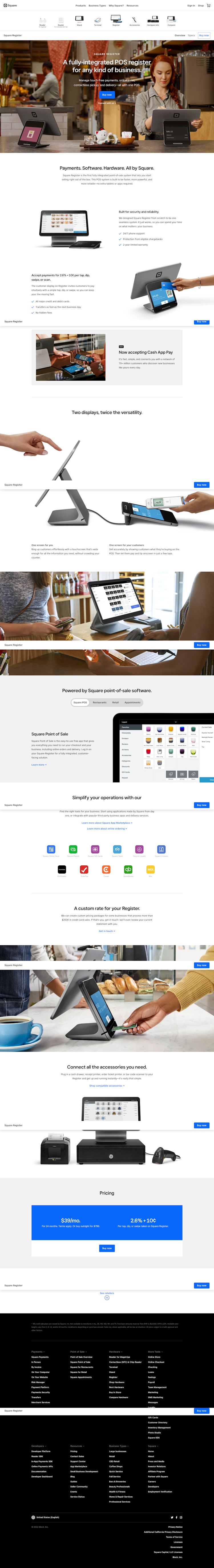 Squareup  Landing Page Design