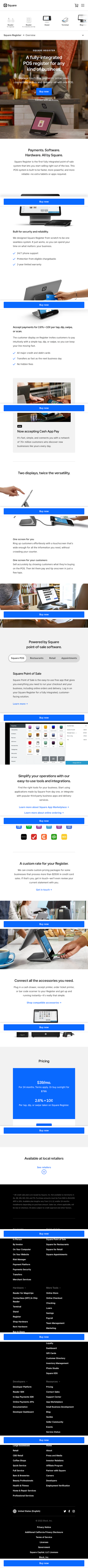 Squareup  Landing Page Design