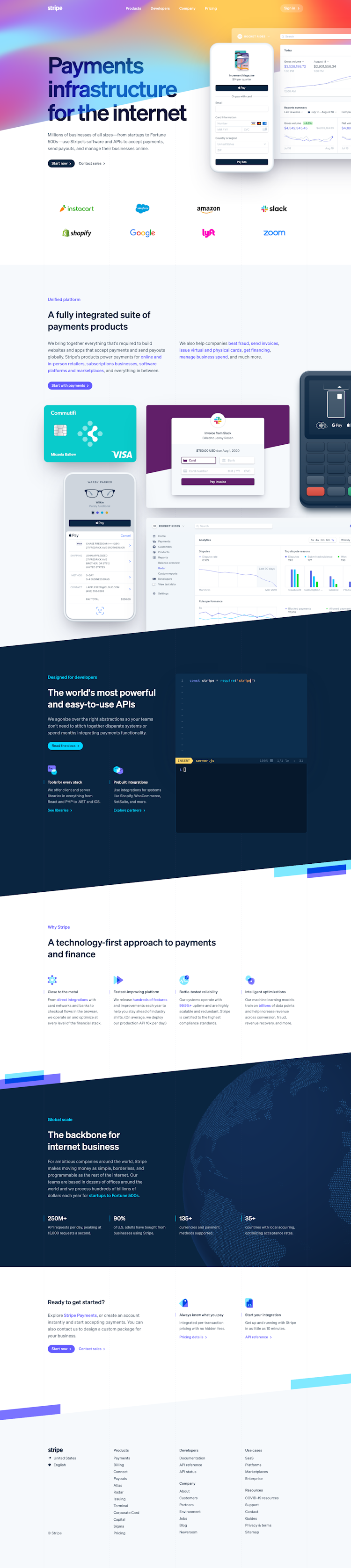 Stripe  Landing Page Design