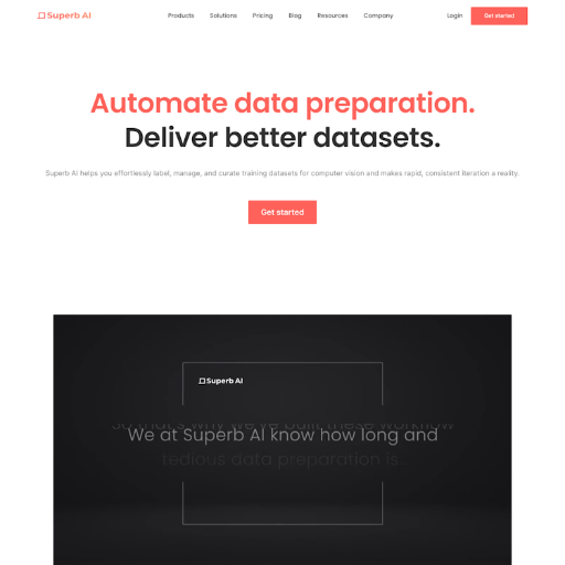 Superb AI  Landing Page Design