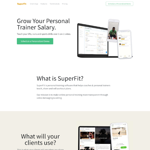 SuperFit  Landing Page Design