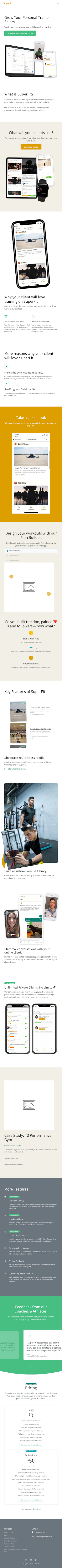 SuperFit  Landing Page Design