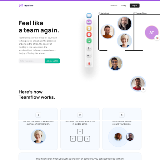 Teamflowhq  Landing Page Design