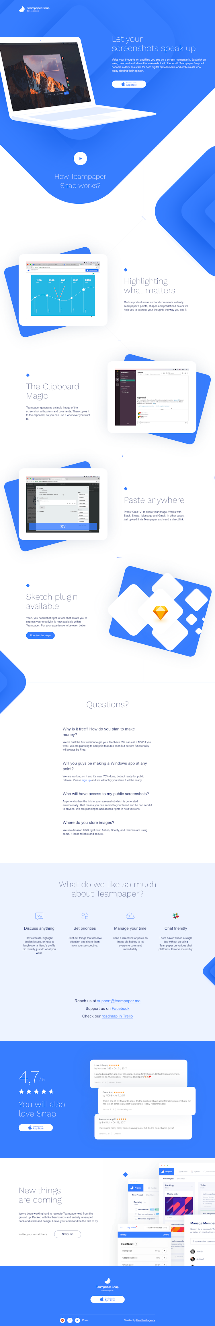 Teampaper  Landing Page Design