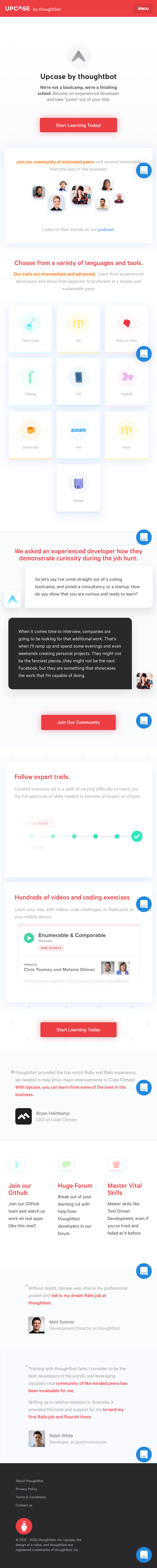 Thoughtbot  Landing Page Design