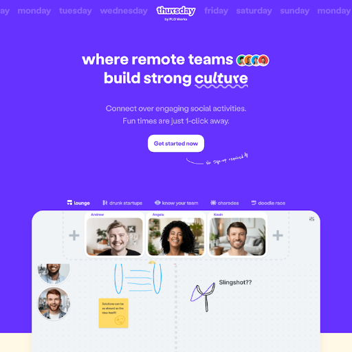 Thursday  Landing Page Design