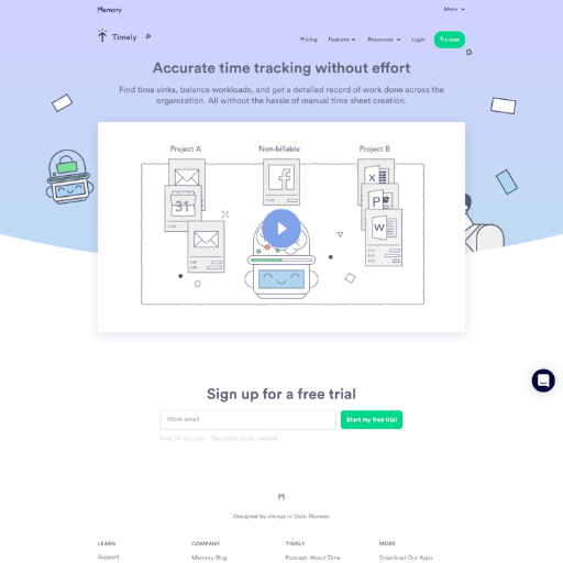 Timely  Landing Page Design