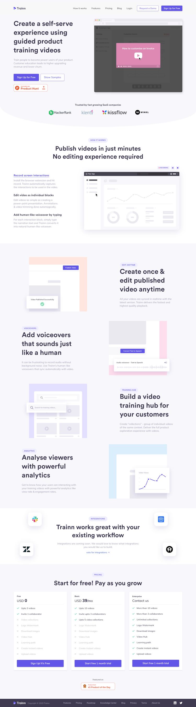 Trainn  Landing Page Design