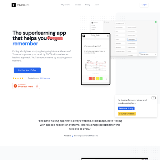 Traverse  Landing Page Design