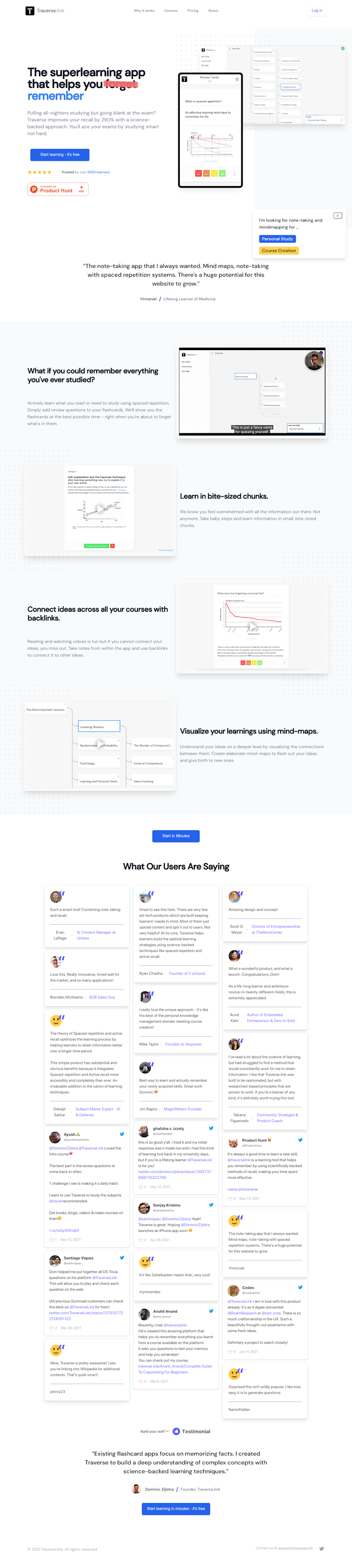 Traverse  Landing Page Design