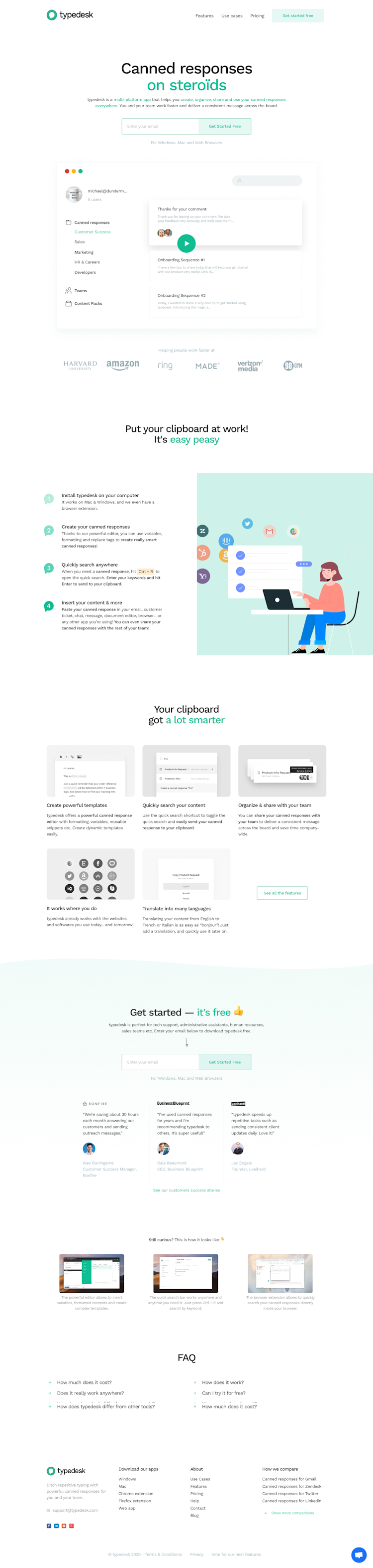 Typedesk  Landing Page Design