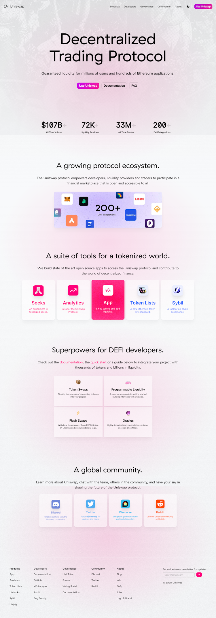 Uniswap  Landing Page Design