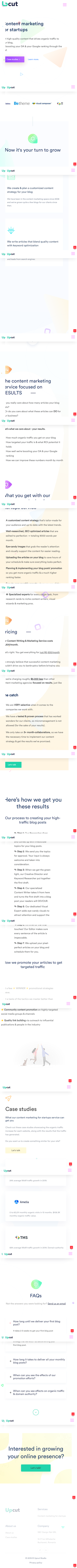 Upcutstudio  Landing Page Design