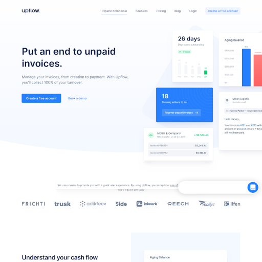 Upflow  Landing Page Design