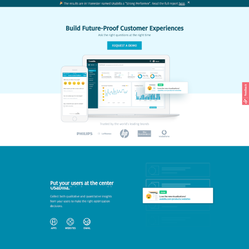 Usabilla  Landing Page Design