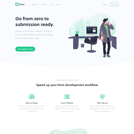 Usebasin  Landing Page Design