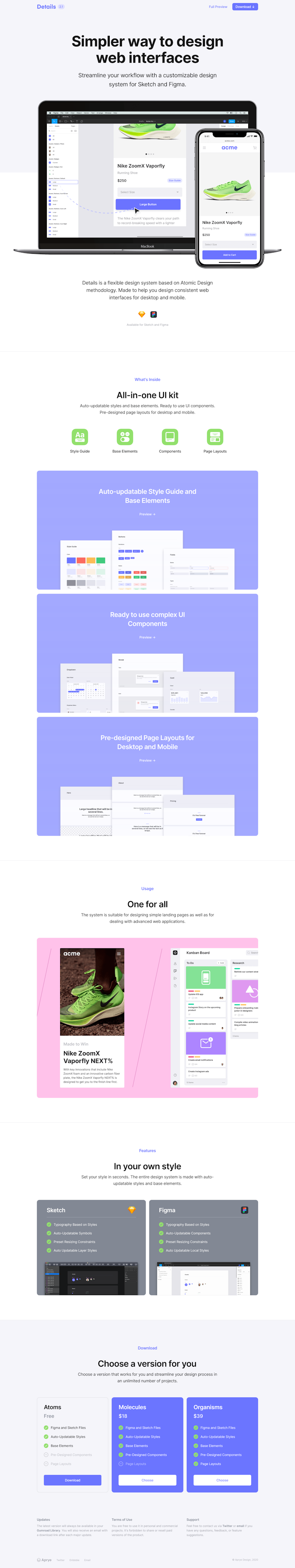 Usedetails  Landing Page Design