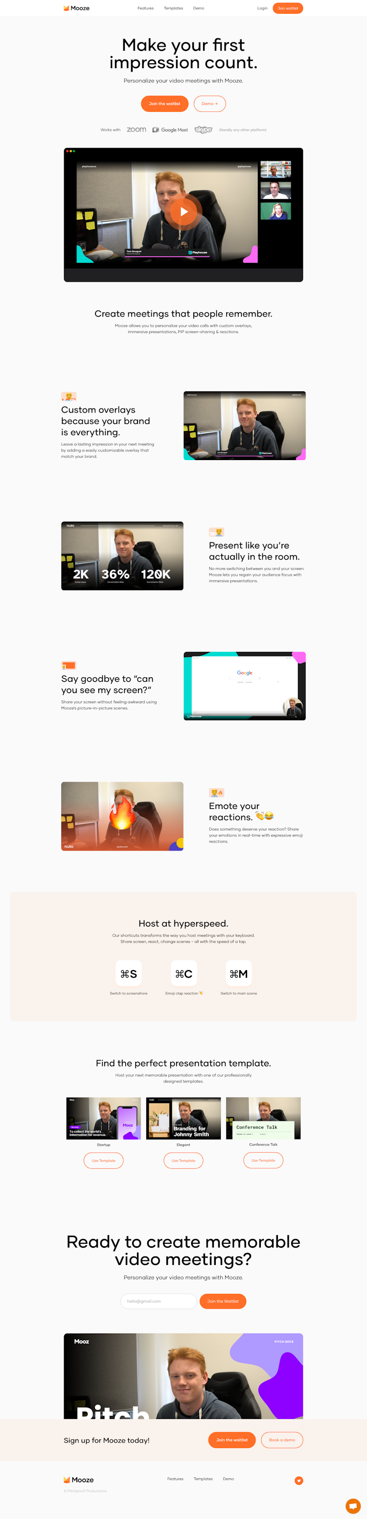 Usemooze  Landing Page Design