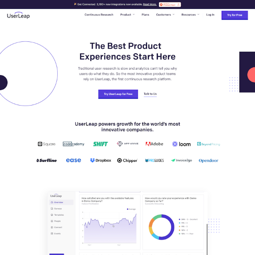 Userleap  Landing Page Design