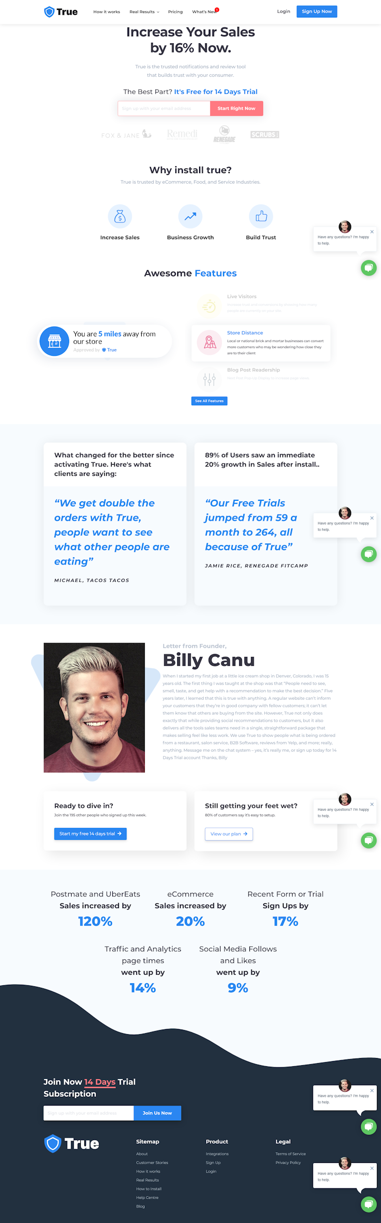 Usetrue  Landing Page Design