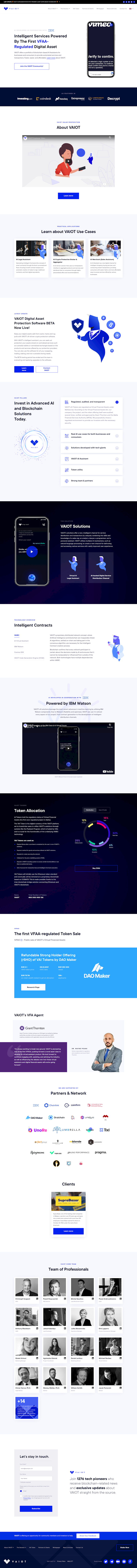 Vaiot  Landing Page Design