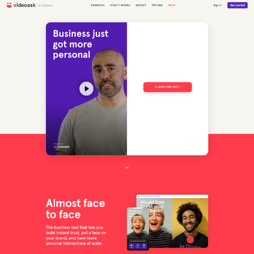 Videoask  Landing Page Design