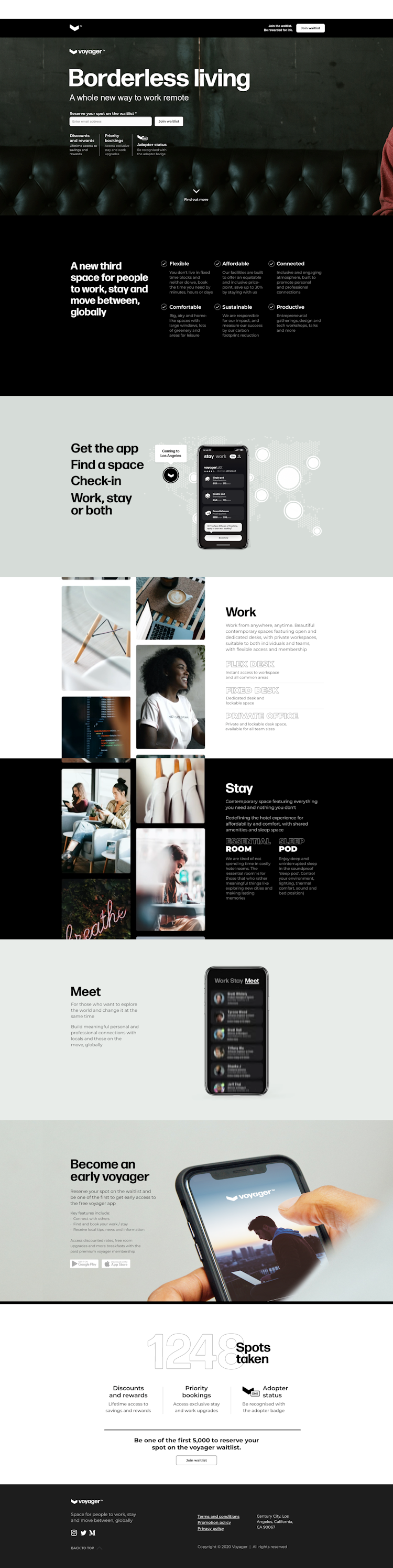 Voyagerliving  Landing Page Design