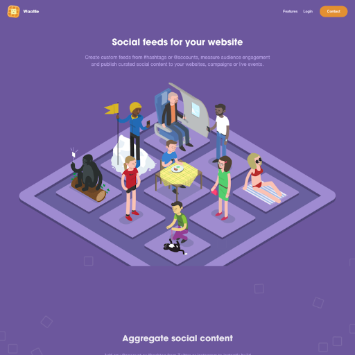 Waaffle  Landing Page Design