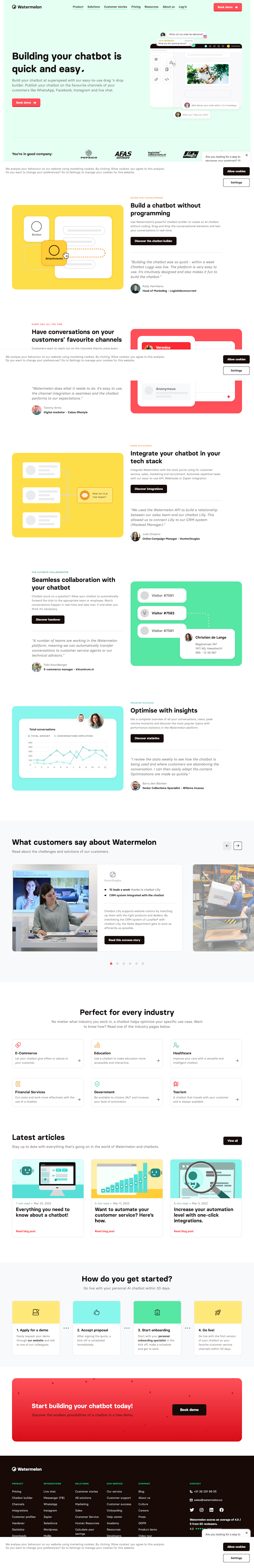 Watermelon  Landing Page Design