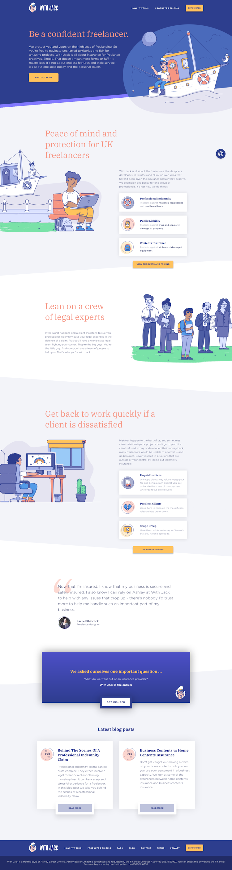 Withjack  Landing Page Design