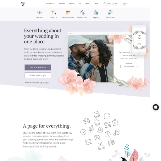 Withjoy  Landing Page Design