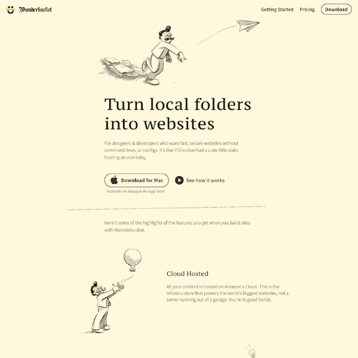 Wunderbucket  Landing Page Design