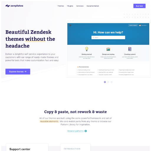 Zenplates  Landing Page Design