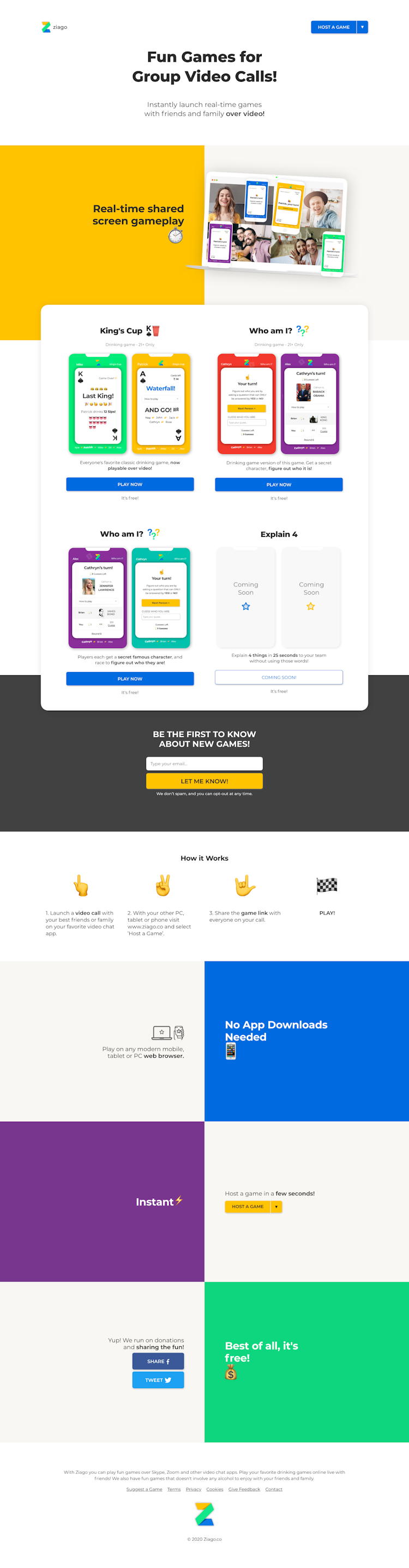 Ziago  Landing Page Design